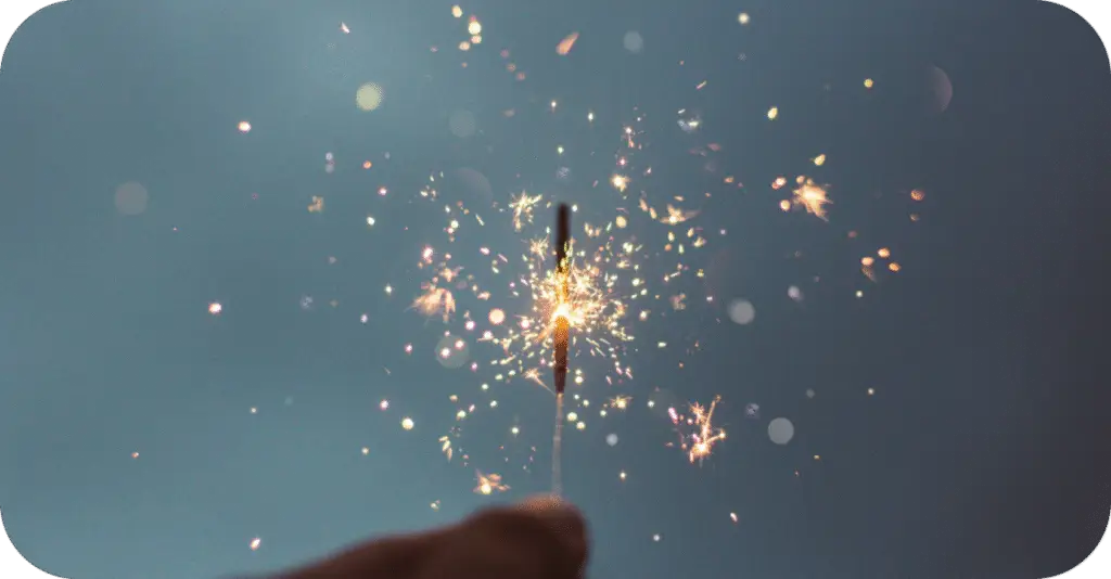 Sparkler representing clarity, personal growth, and the spark of daily mindful reflection.