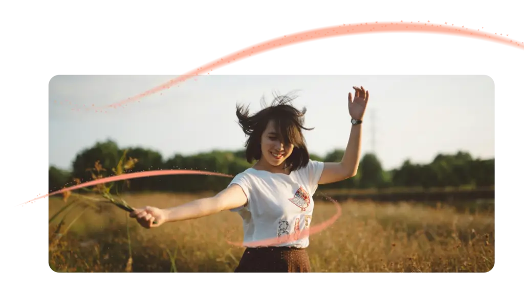 Person standing in a field representing simple daily practice, growth, and mindful reflection.